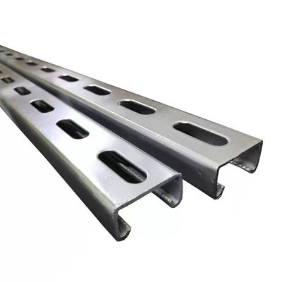 Plomería de acero al carbono perforado pre galvanizado Unistrut C canal vigas 6 pulgadas