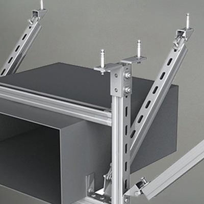 2 pulgadas tray de cable abrochado soportes de frenado sísmico para luminarias personalizado