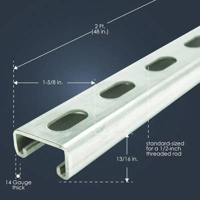 Q195 Q235 Q345 Acero galvanizado de hierro del canal de apoyo preforado 4 pulgadas de canal C