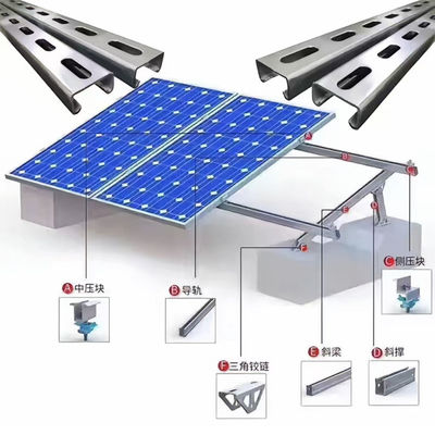 Panel solar para caravanas Brackets de trenes montajes inclinables para el techo
