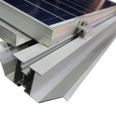 Panel solar de aleación de aluminio ODM Sistema ferroviario de drenaje de canaletas Montaje de techo